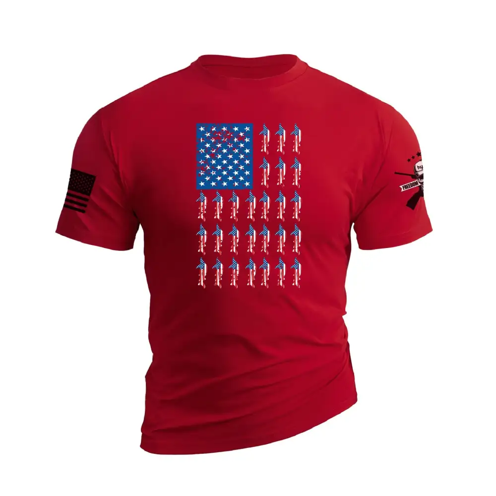 USA FLAG FISHING WATERPROOF GRAPHIC TEE