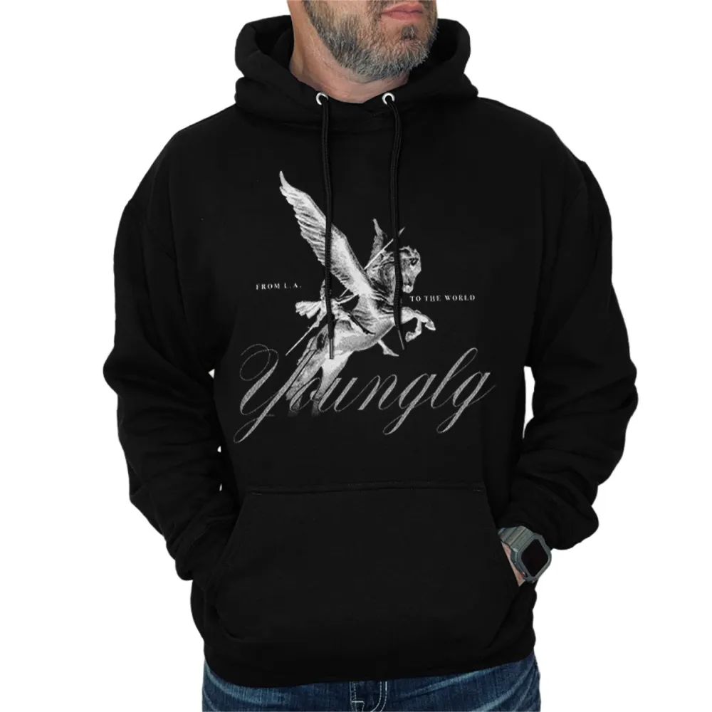 Pegasus Graphic Beige Hoodie With Vintage Aesthetic