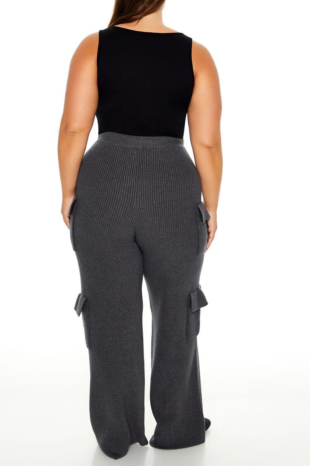 Plus Size Sweater-Knit Cargo Pants