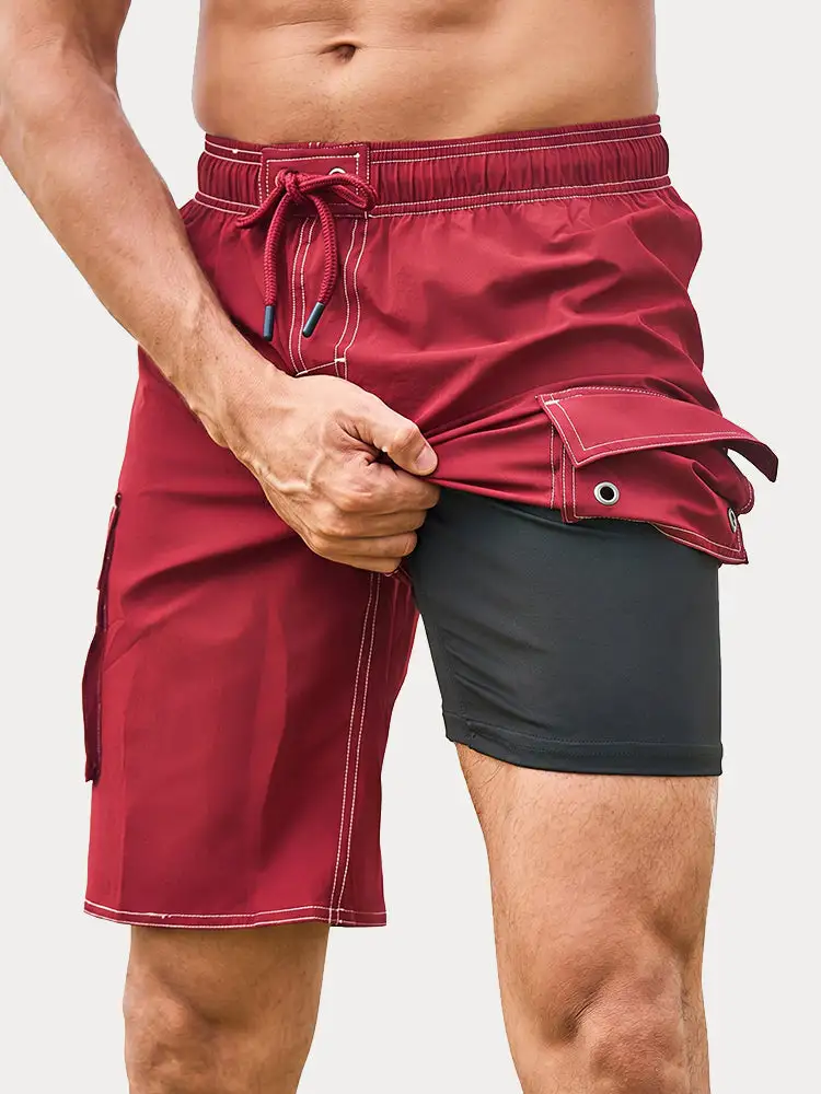 Men's Casual Side Stripe Boardshorts