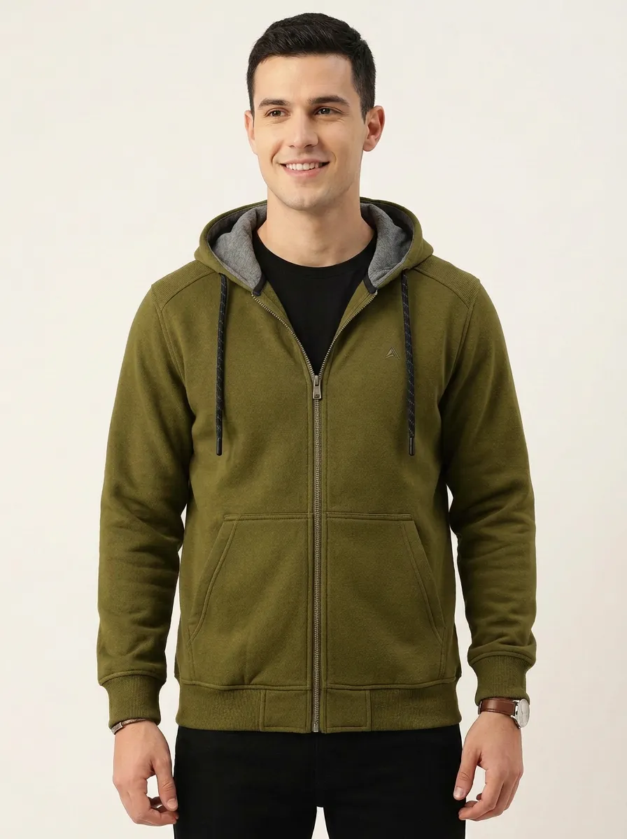 Athletic Embroidered Zip-Up Training Look Men's Sport Jacket