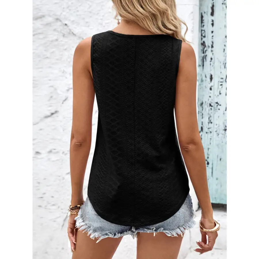 Eyelet Wide Strap Tank