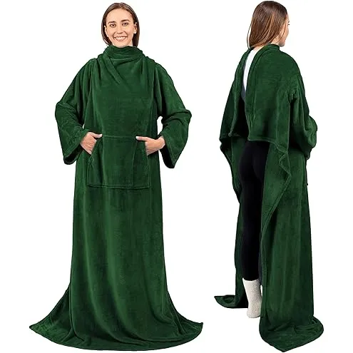 Wearable Blanket with Sleeves – Cozy Warmth You Can Wear  Snuggle. Relax. Stay Warm.