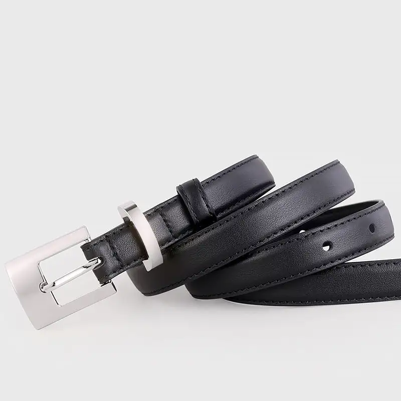 Soft Leather Belt with Buckle