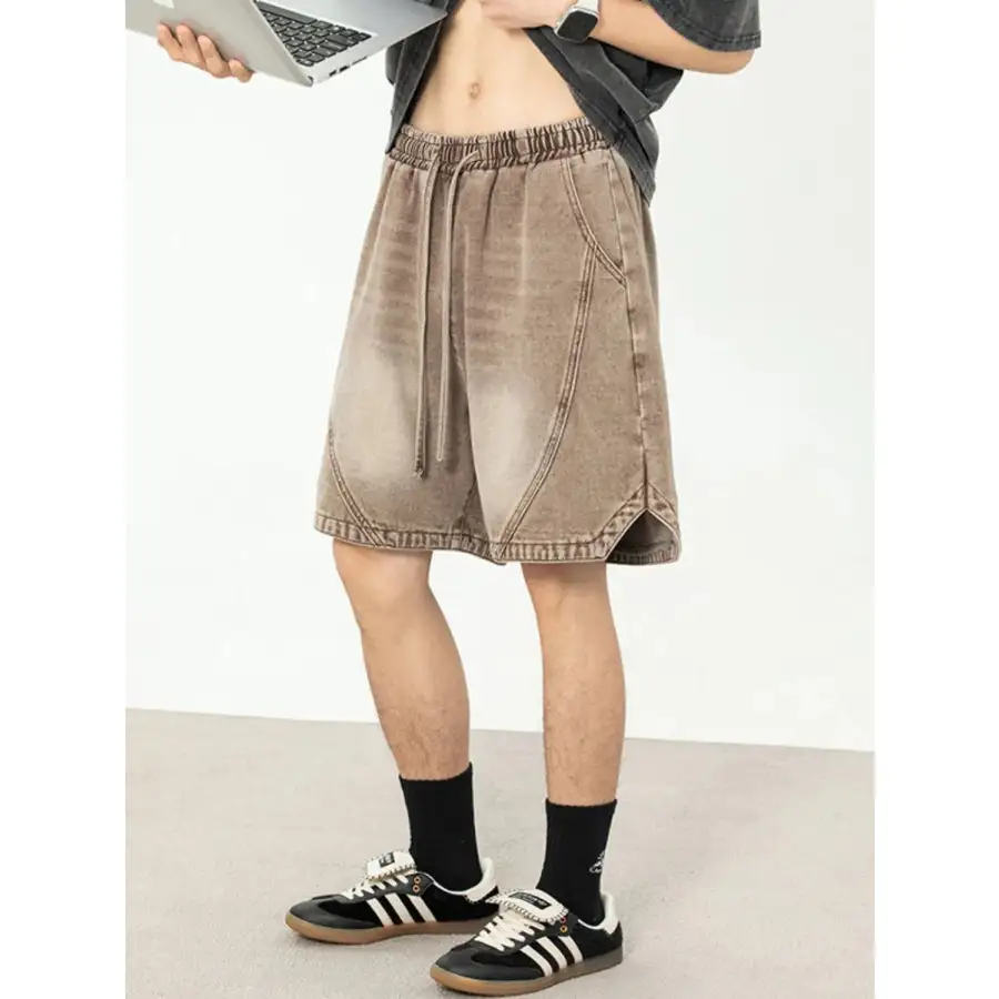 Refined Men's Plus Size Drawstring Denim Shorts