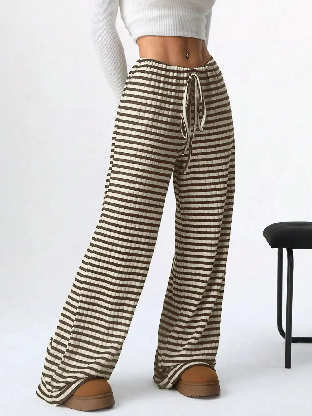 Modern Tie Waist Tie Detail Pants