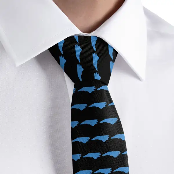 Modern Outline Emblem Composition Necktie