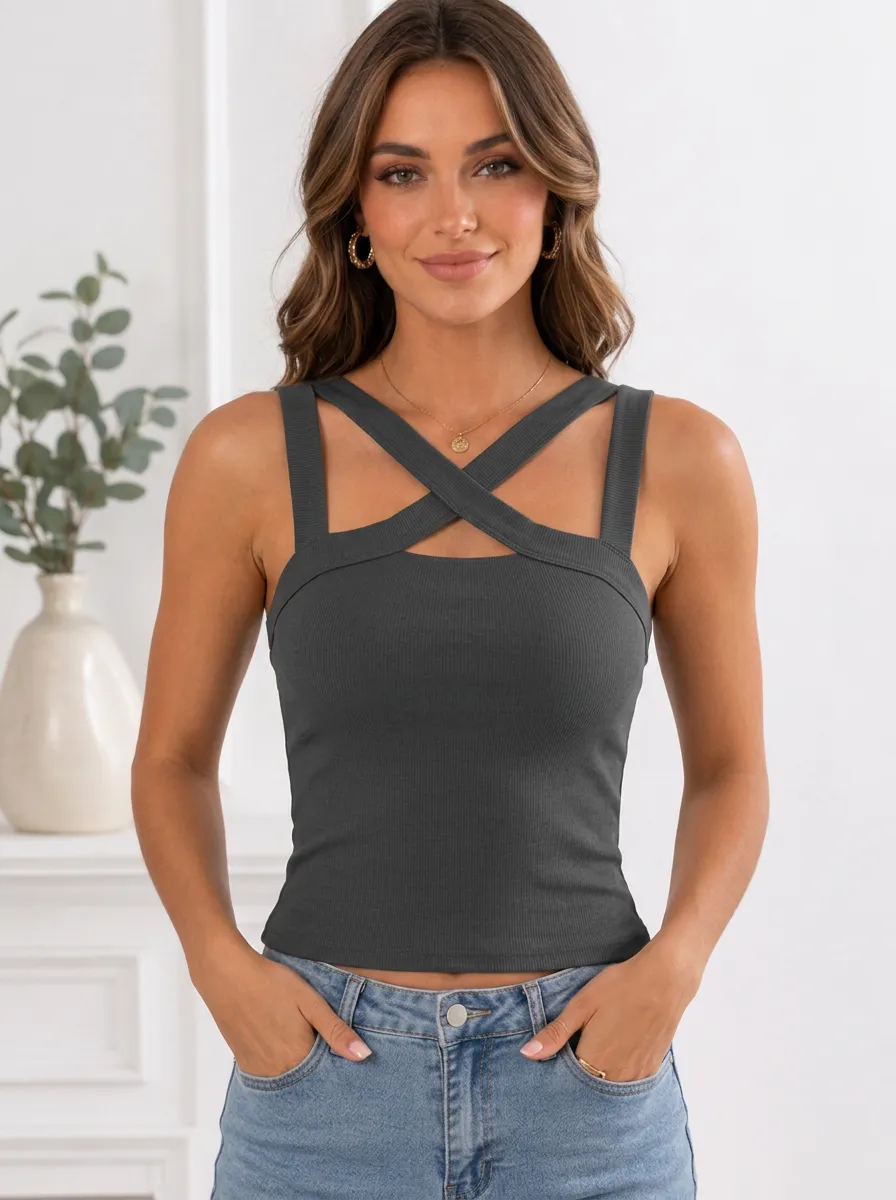 Women's Minimal Crisscross Tank Bra