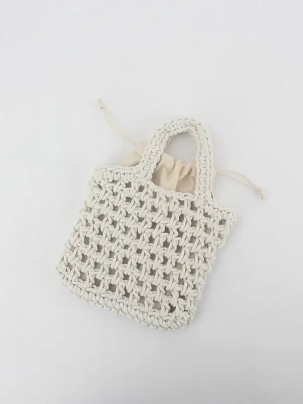Hollow Solid Mini Knitting Woven Bag Handbag