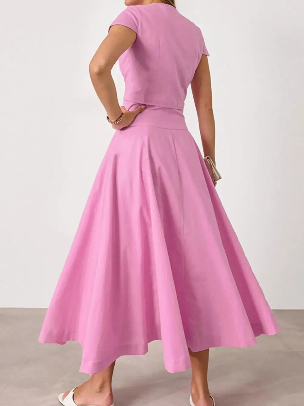 Easygoing Button Front Short Sleeve Coordinated Sets
