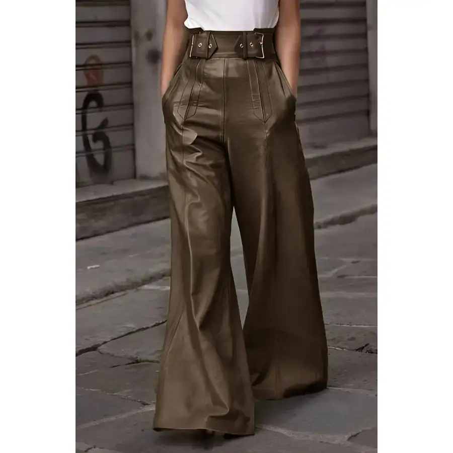 High Waist Wide Flare Pants