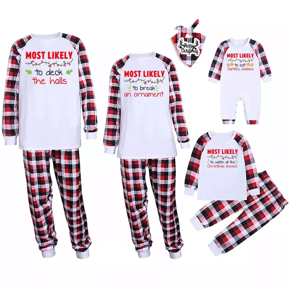 Most Likely Rattan Christmas Family Matching Pajamas（customizable）