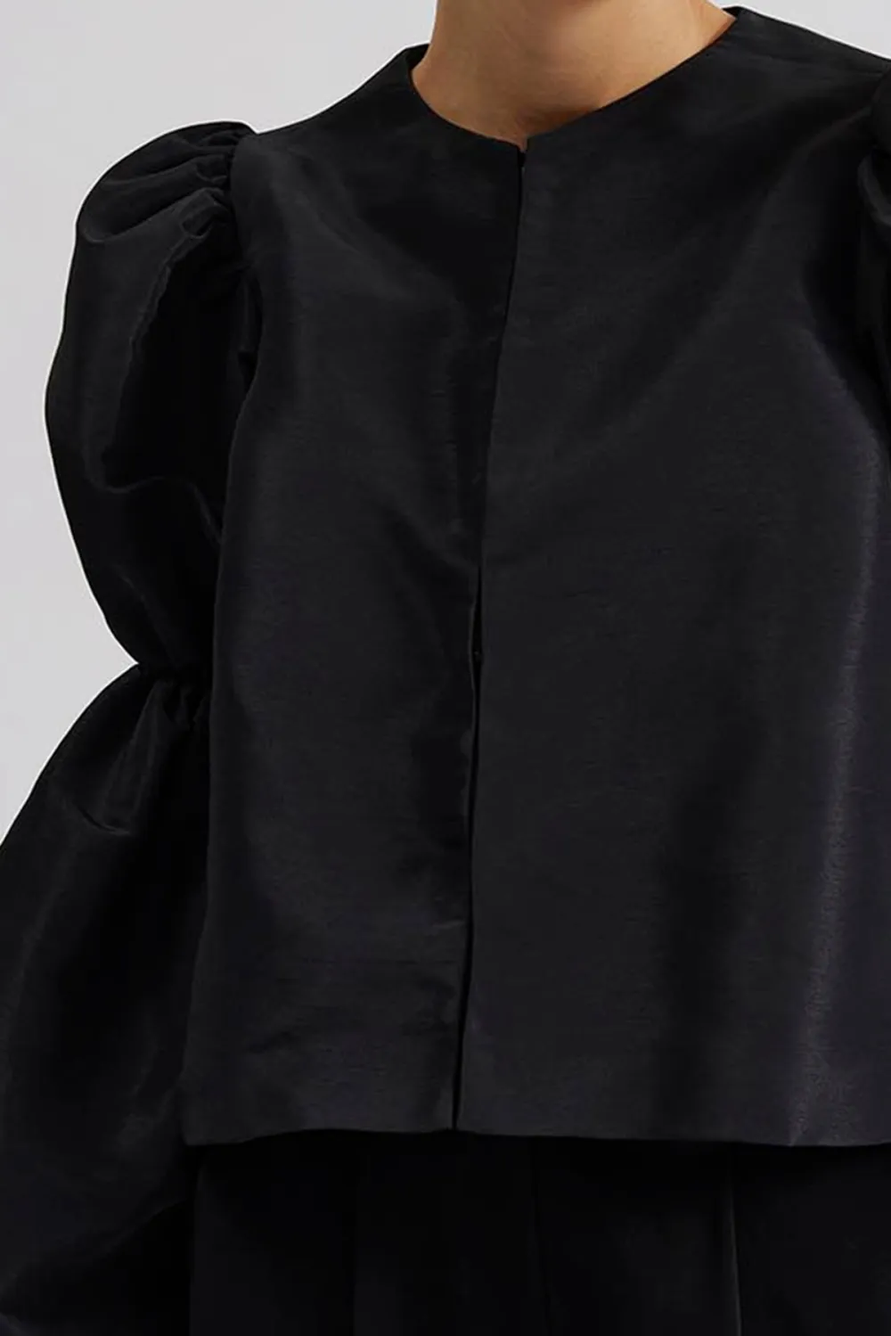 Long Sleeve Pouf Sleeve Blouse