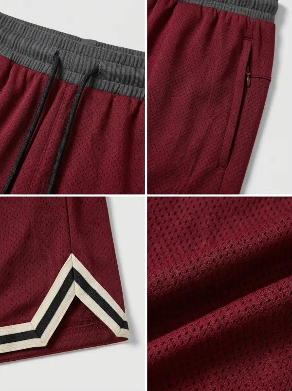 Active Striped Detail Finish Men's Basketball Shorts
