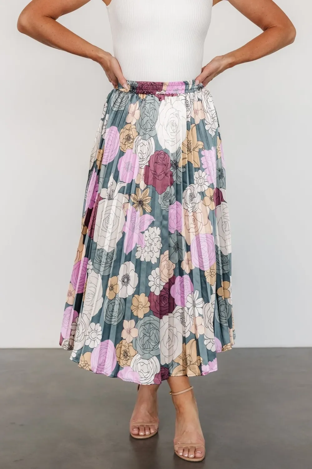 Personalized Art Floral Print Skirt
