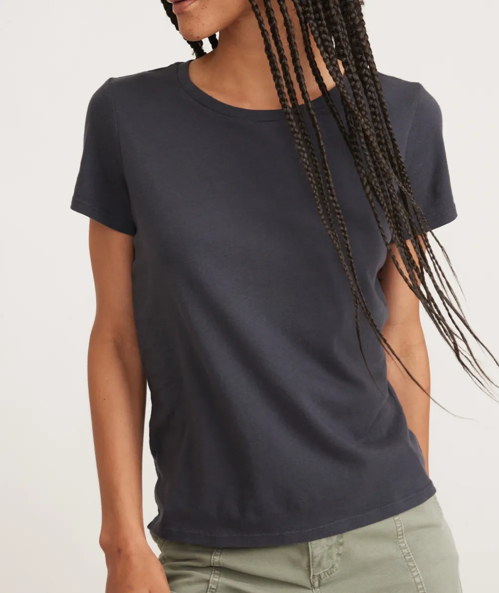 Faded Black Crew Neck Vintage Tee
