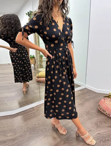 Polka Dot Maxi Dress