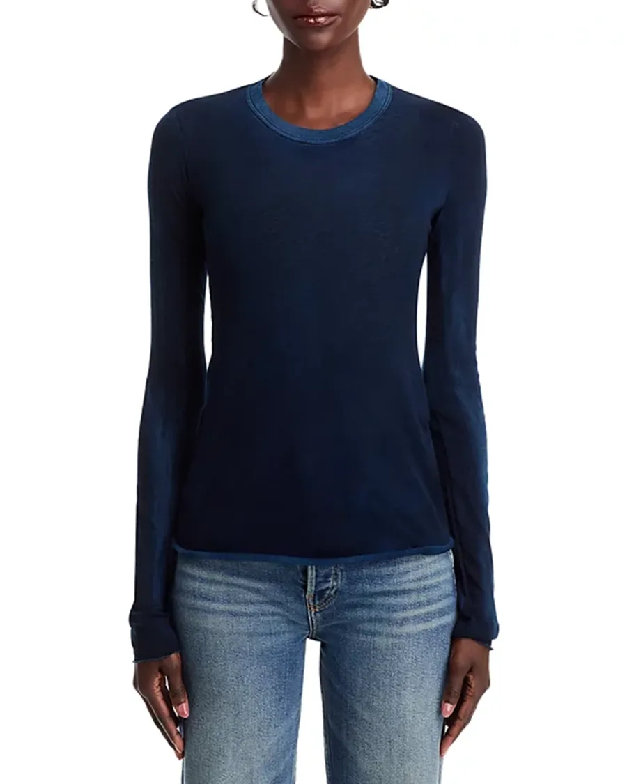 Long Sleeve Crew Neck Cotton Tee