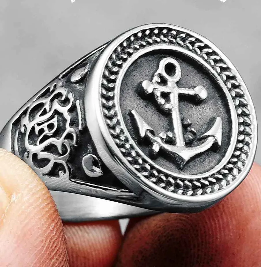 Men's Round Anchor Ring