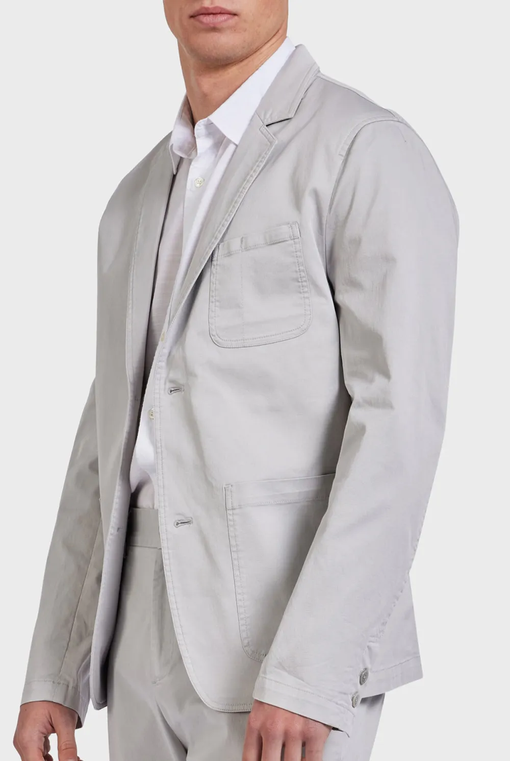 Stone Cotton Blazer