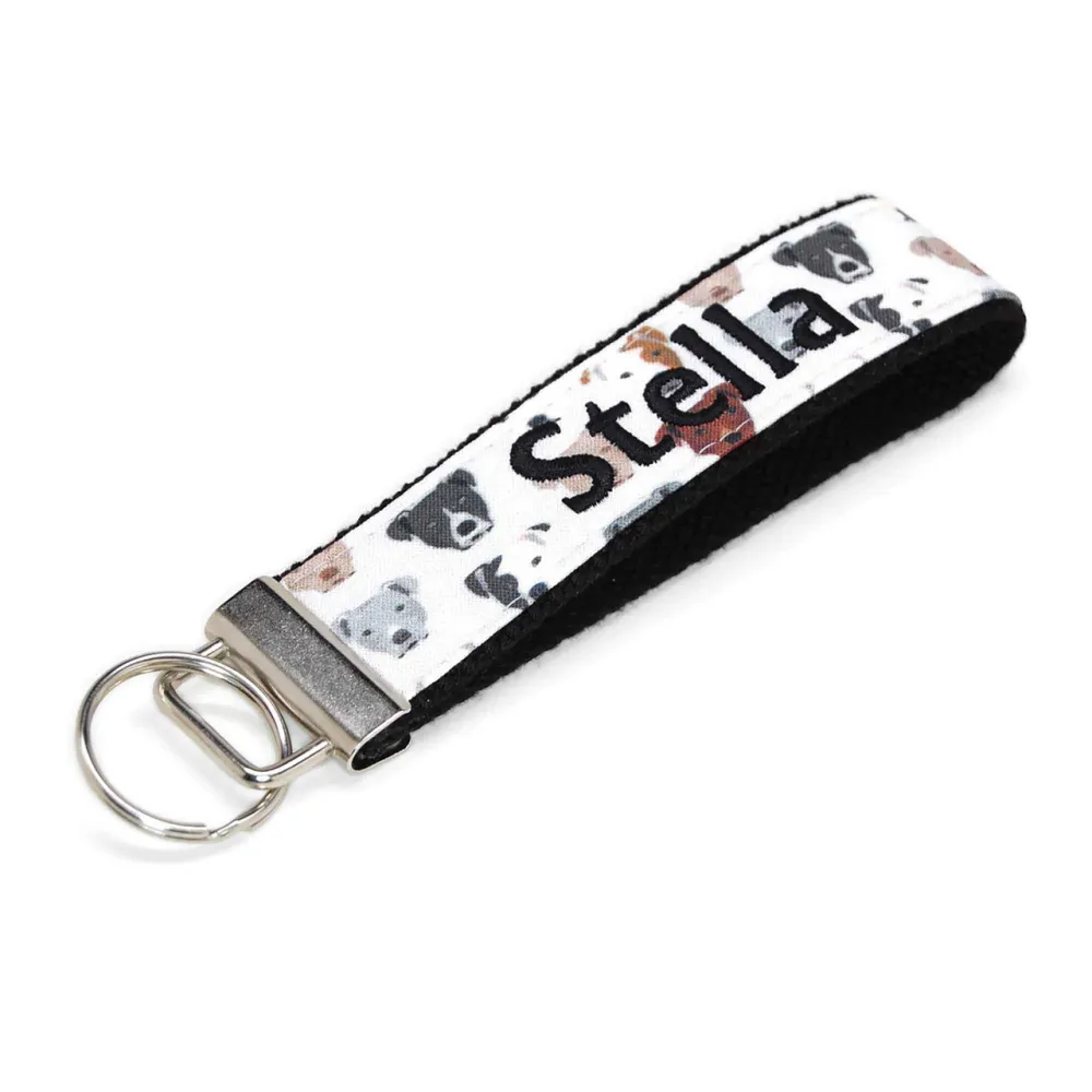 Pitbull Terrier Scenic Keychain