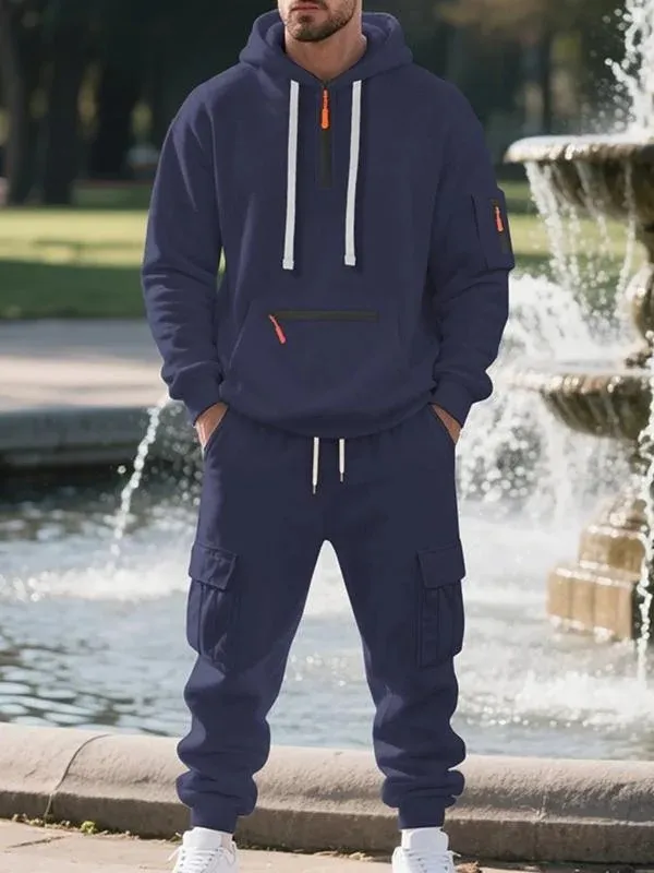 Men's Multi-Functional Hoodie and Trousers Set