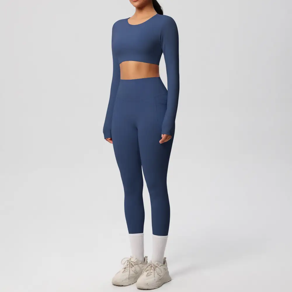 Brushed High-Waist Two-Piece Activewear Active Set