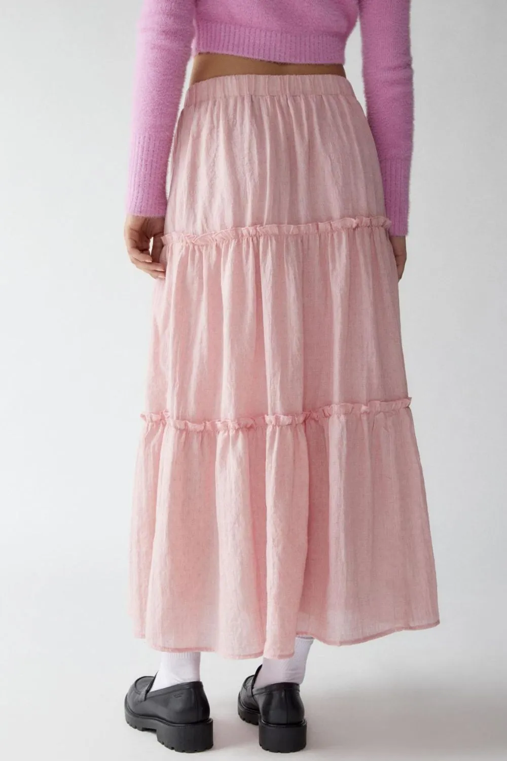 Cotton Blend Frill Skirt