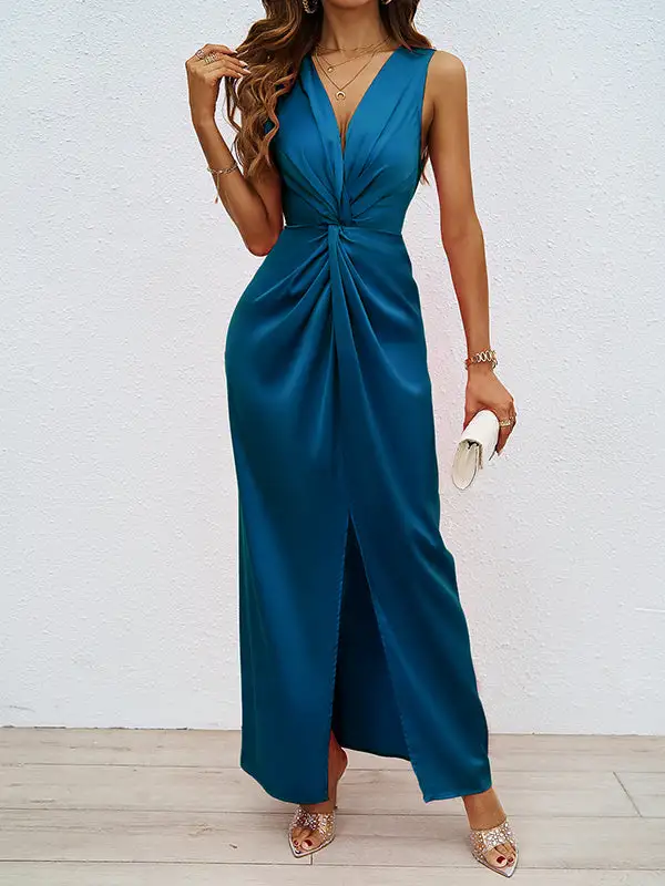 Knot Neck Maxi Dress