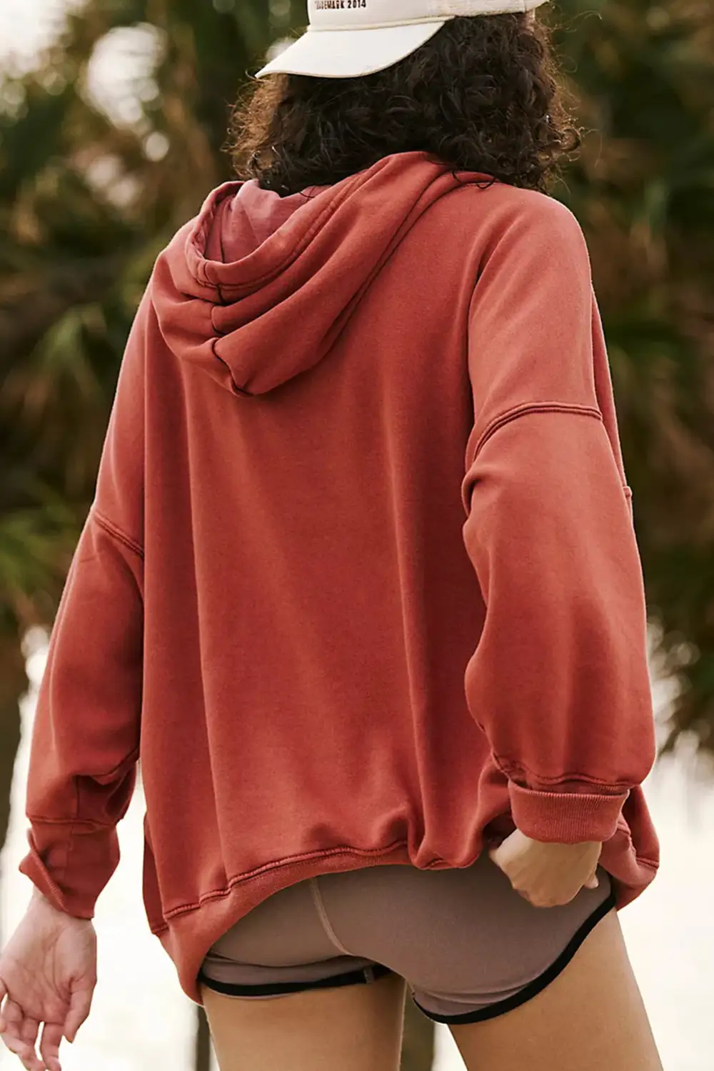 Drop Shoulder Pocketed Relaxed Drawstring Hoodie