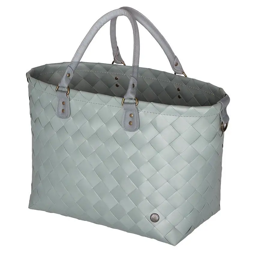 Woven Faux Leather Tote Bag