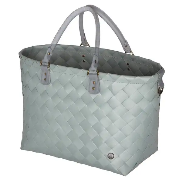 Woven Faux Leather Tote Bag