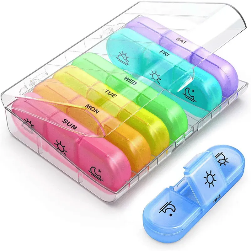 💊 Portable Travel Pill Organizer,7-Day Pill Box