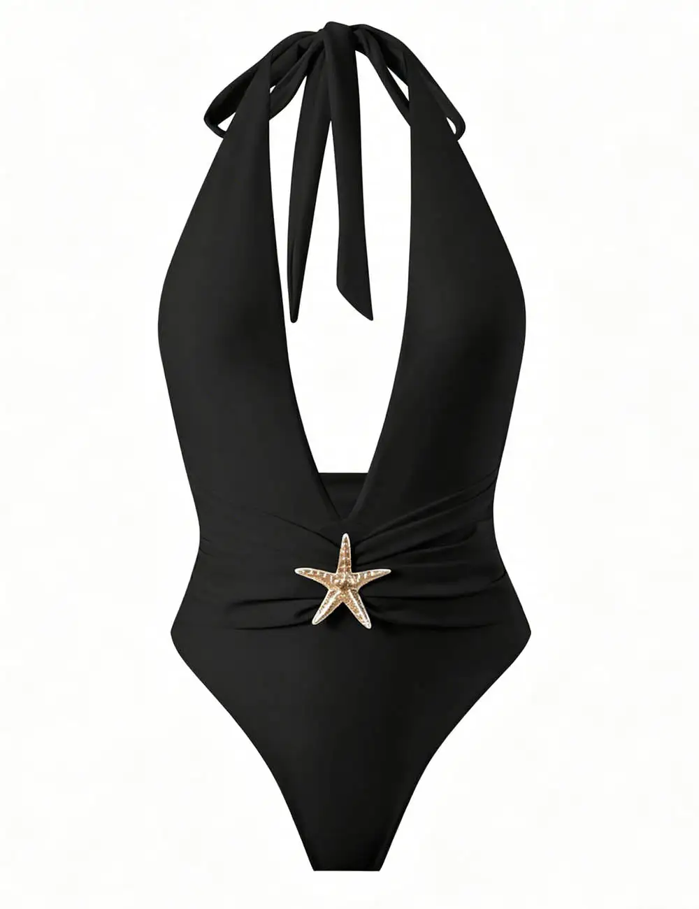Starfish Detail Deep V Neck One Piece with Salong
