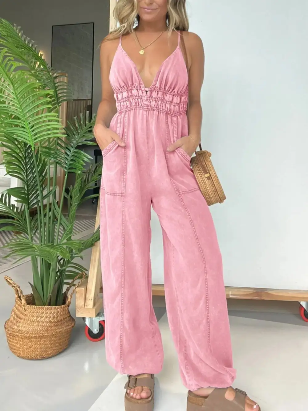 Everyday Wide Leg Full Jumpsuit