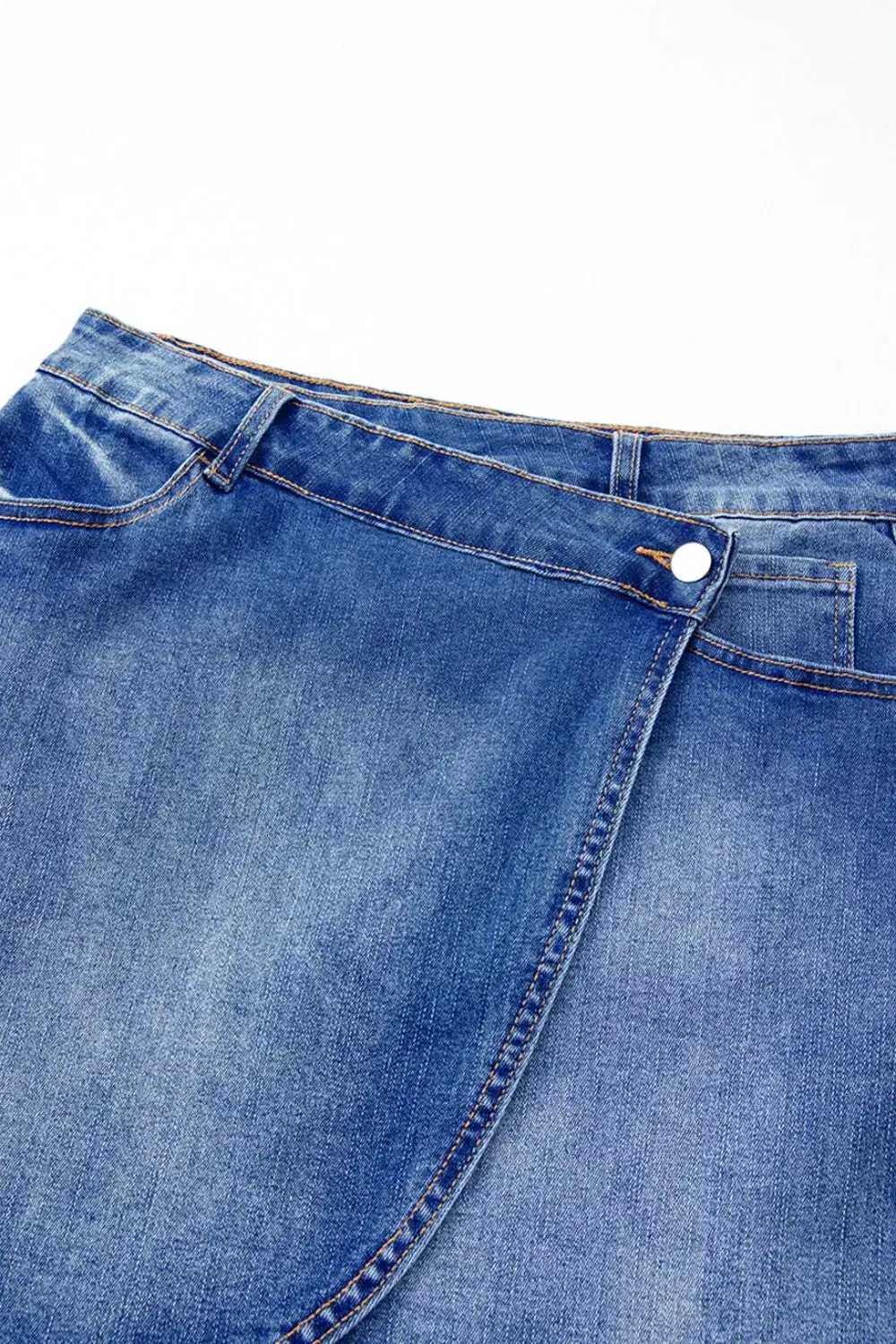 Loose Wrap Denim Skirt