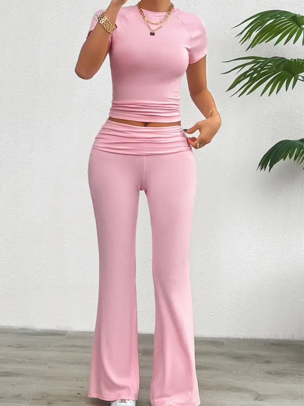Clean Slim Fit Short Sleeve Long Shorts