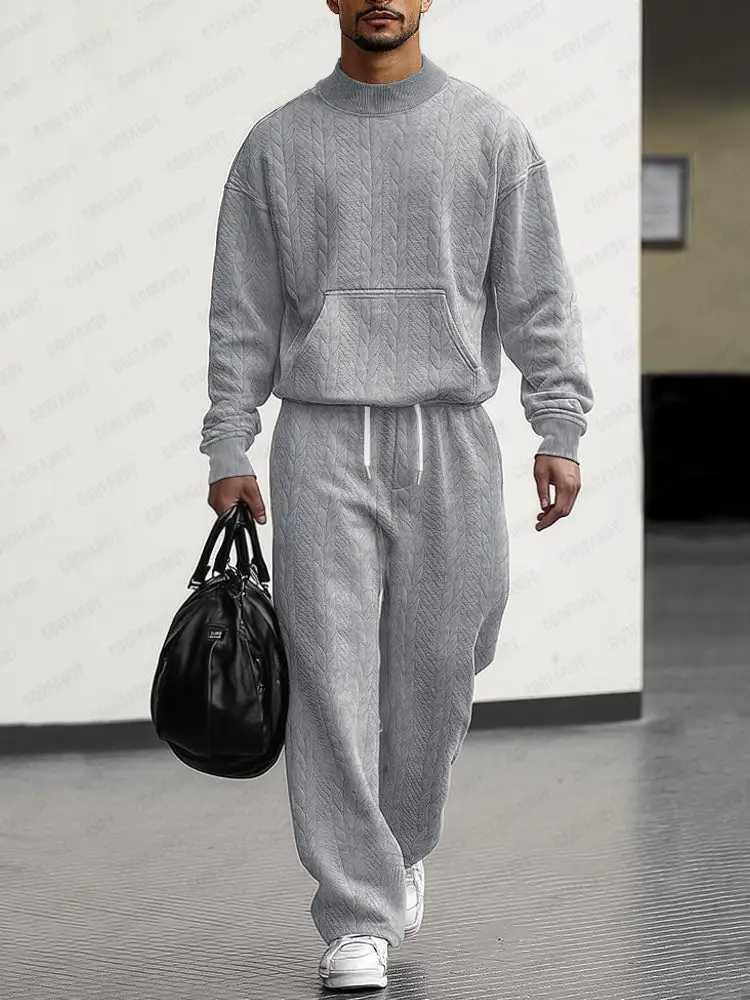 Athleisure Jacquard Loose Fit Set