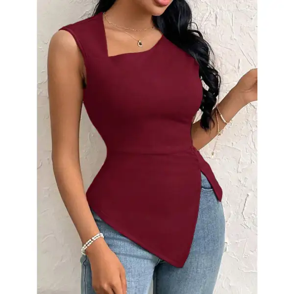 Slit Asymmetrical Tank Top