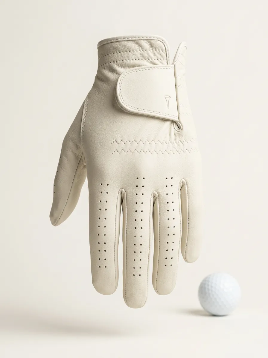 Classic Tee-Motif Leather Golf Glove