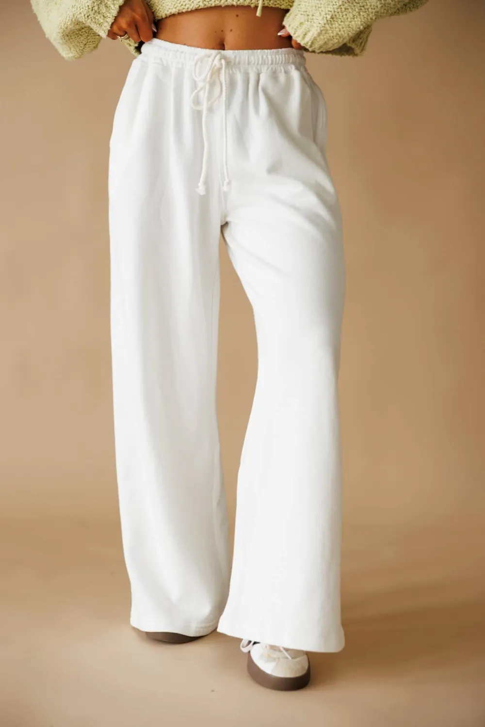 Wide-Leg Drawstring Pants