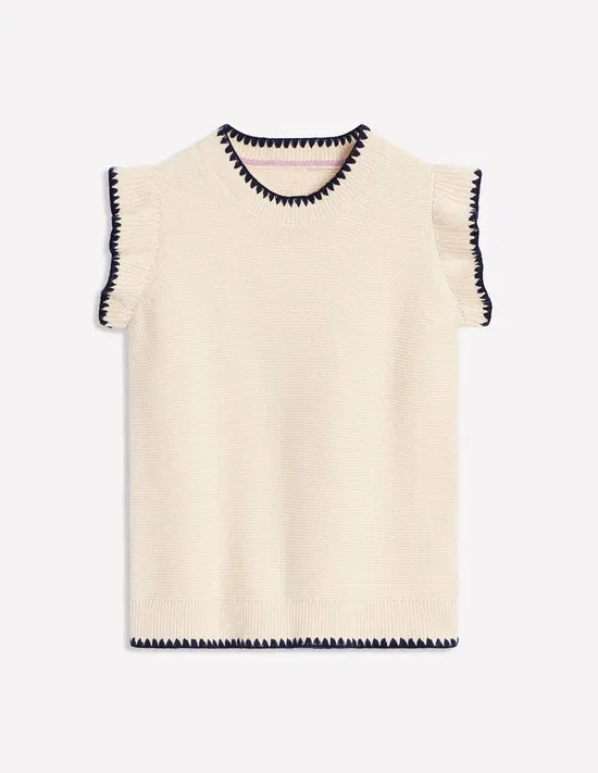 Lena Stitch Detail Casual Vest