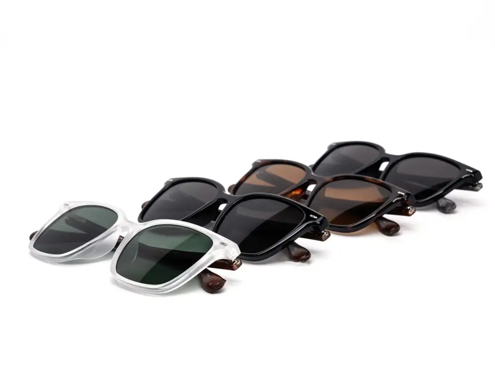 12-Pack Tortoise Classic Wayfarer-Style Wood Accent Sunglasses