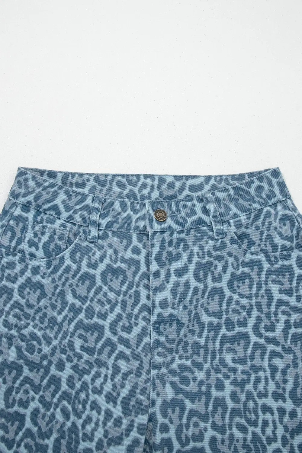 Collared High Rise Denim Jeans
