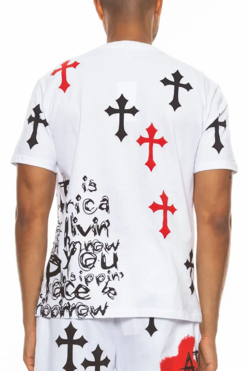 Cotton Print Cross T-Shirt