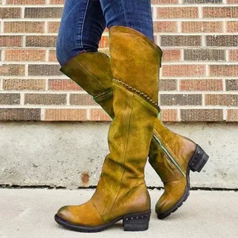 Vintage Style Suede Winter Boots
