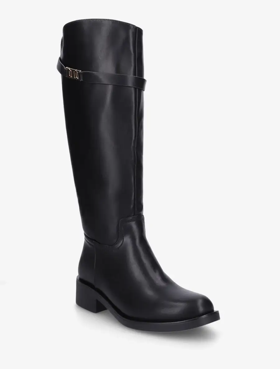 Classic Heritage Block Heel Faux Leather Knee High Boots