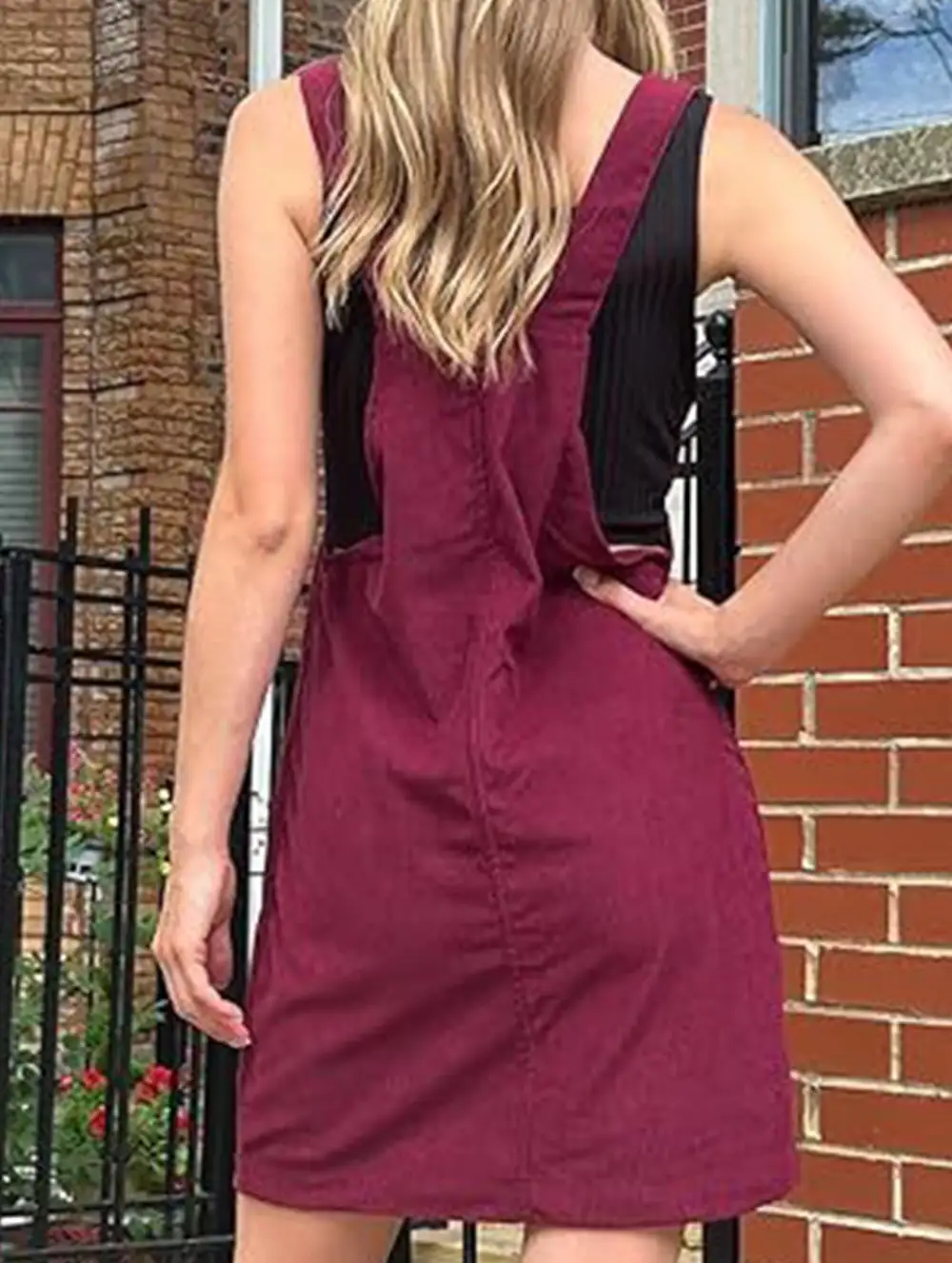 Shoulder Strap Overall Suspender Dress