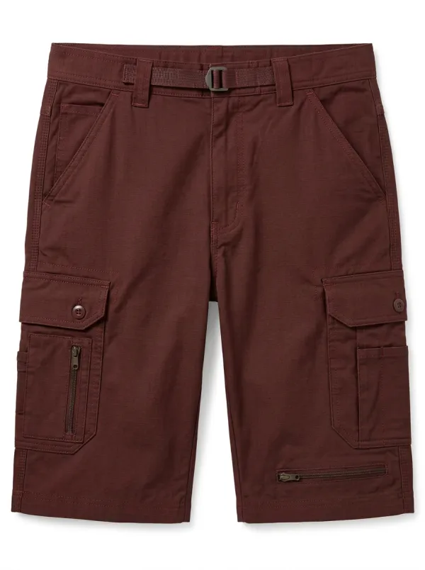 Men's Outdoor Tactical Olive Green Multi-Pocket Cargo Shorts