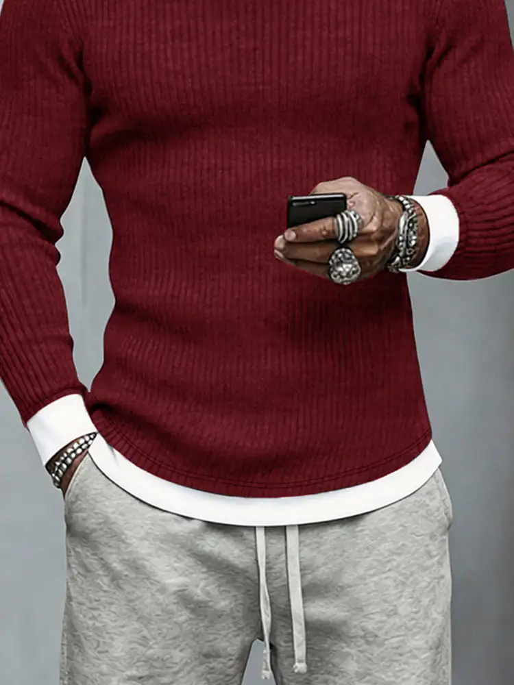 Stretch Woven Long-Sleeve Undershirt
